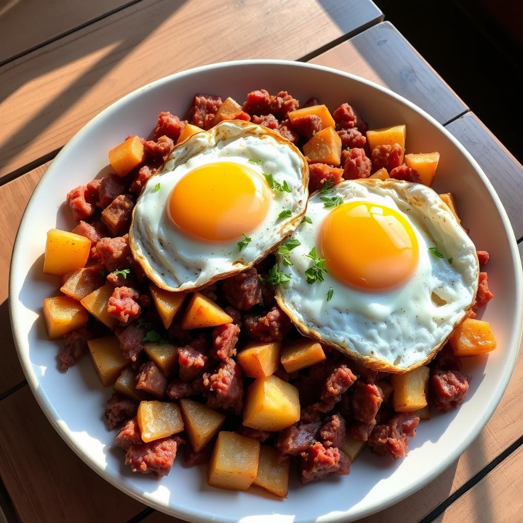 canned corn beef breakfast recipes with no potatoes