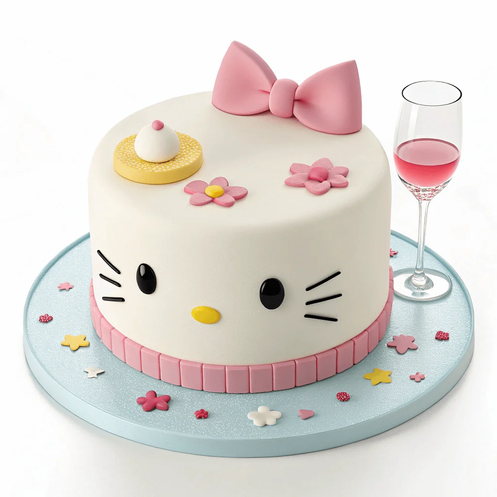 Hello Kitty Cake - Adorable Cake Design with Pink Bow