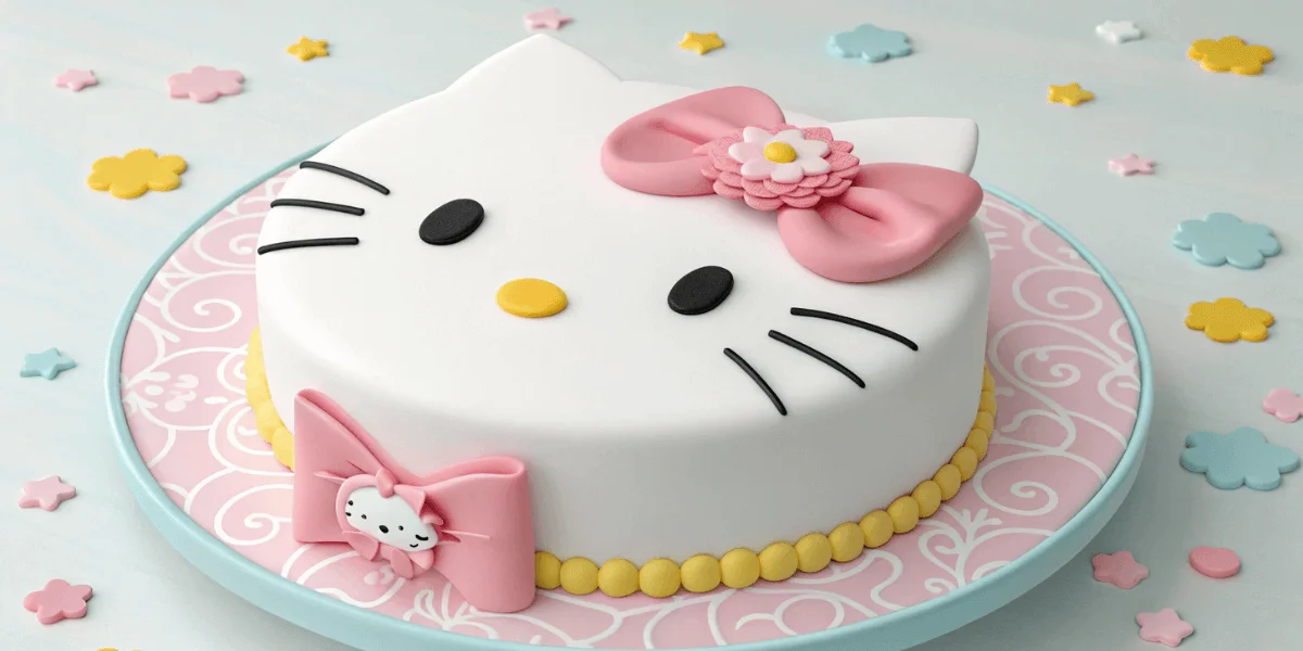 "Hello Kitty Cake - Adorable Cake Design with Pink Bow"