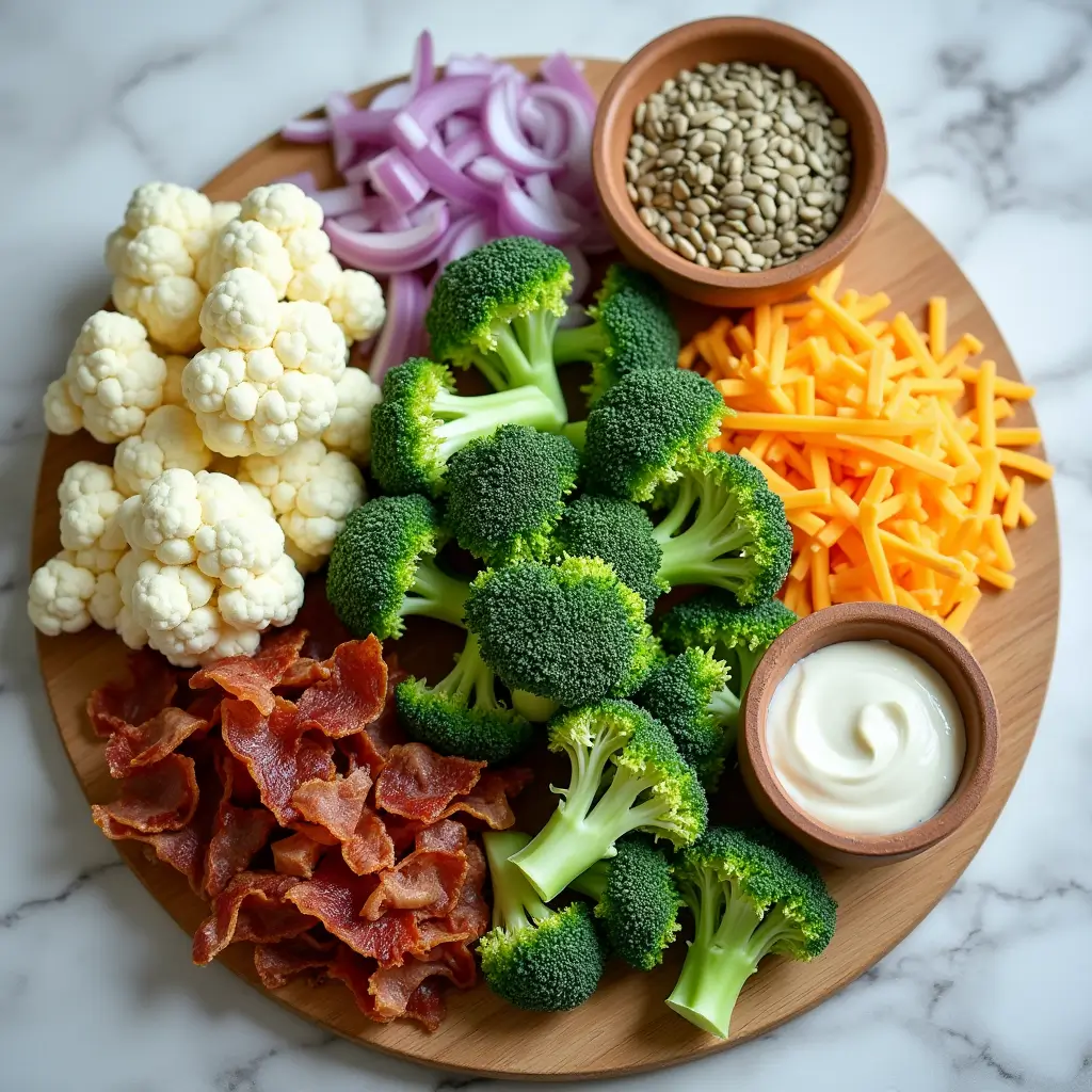 Broccoli Cauliflower Salad recipe