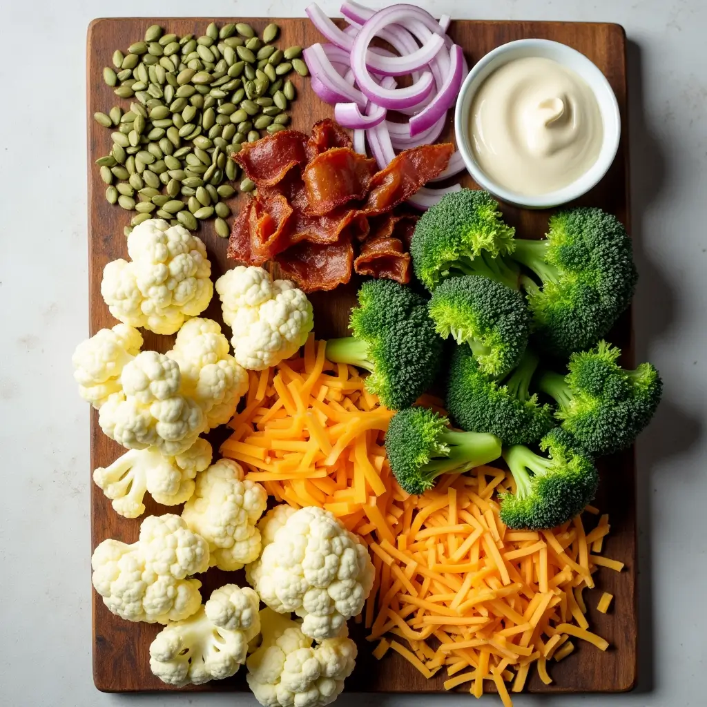 Broccoli Cauliflower Salad recipe