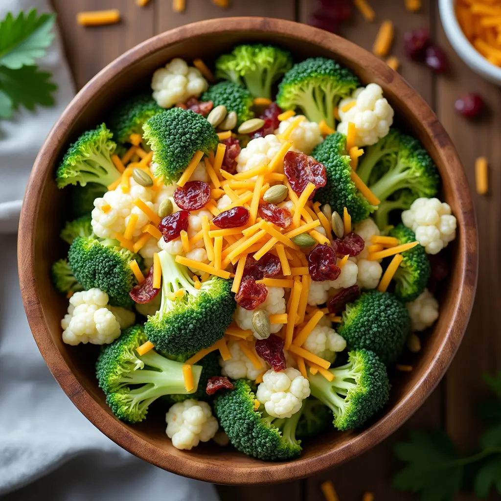 Broccoli Cauliflower Salad recipe