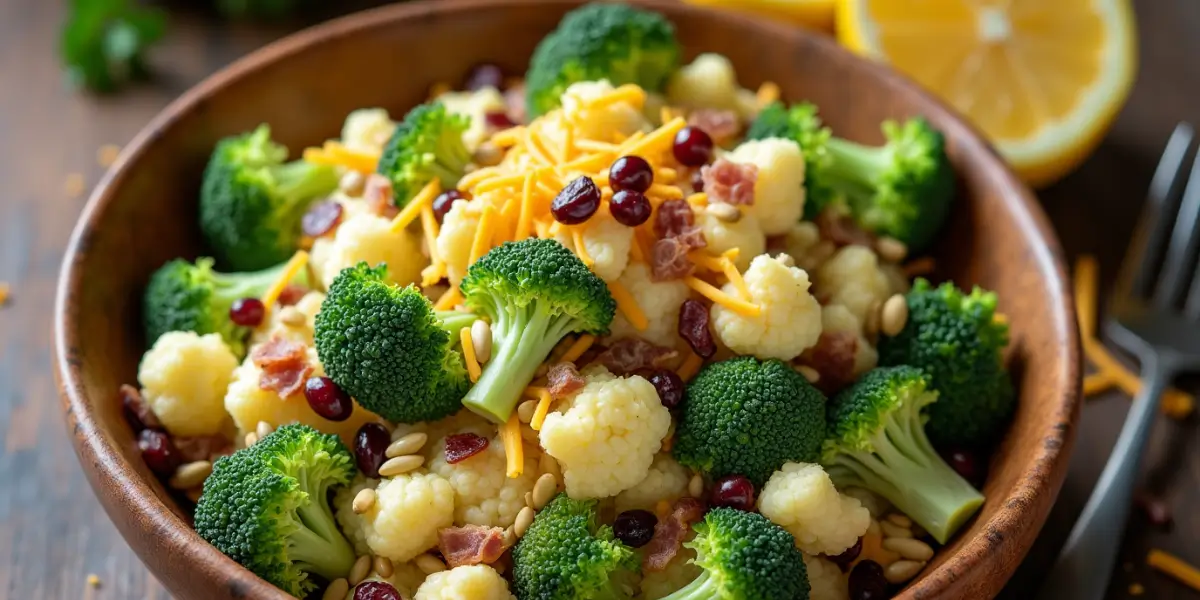 Broccoli Cauliflower Salad