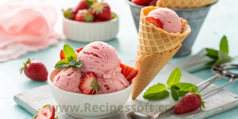 Homemade Strawberry Ice Cream – Easy & Creamy Recipe