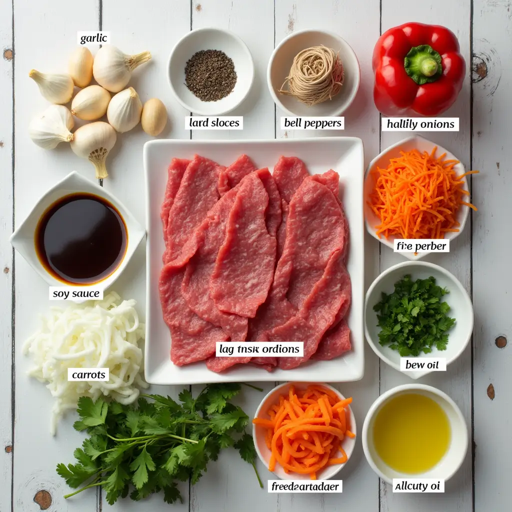 A plate of home-style beef rolls served with steamed carrots and green beans.