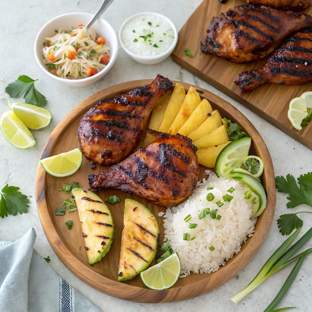 Golden-brown Hawaiian Huli Huli chicken pieces with glossy teriyaki-style sauce