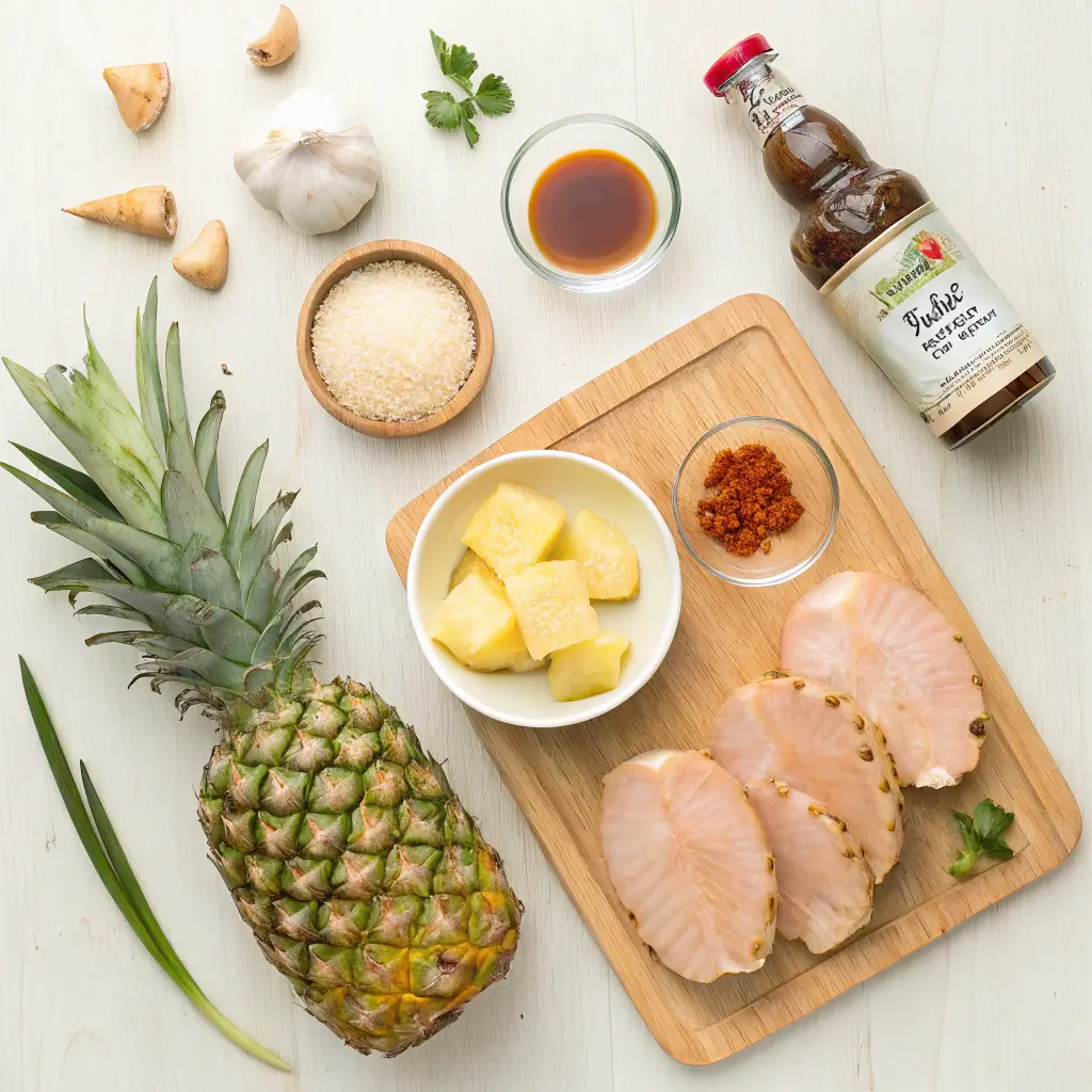 Golden-brown Hawaiian Huli Huli chicken pieces with glossy teriyaki-style sauce