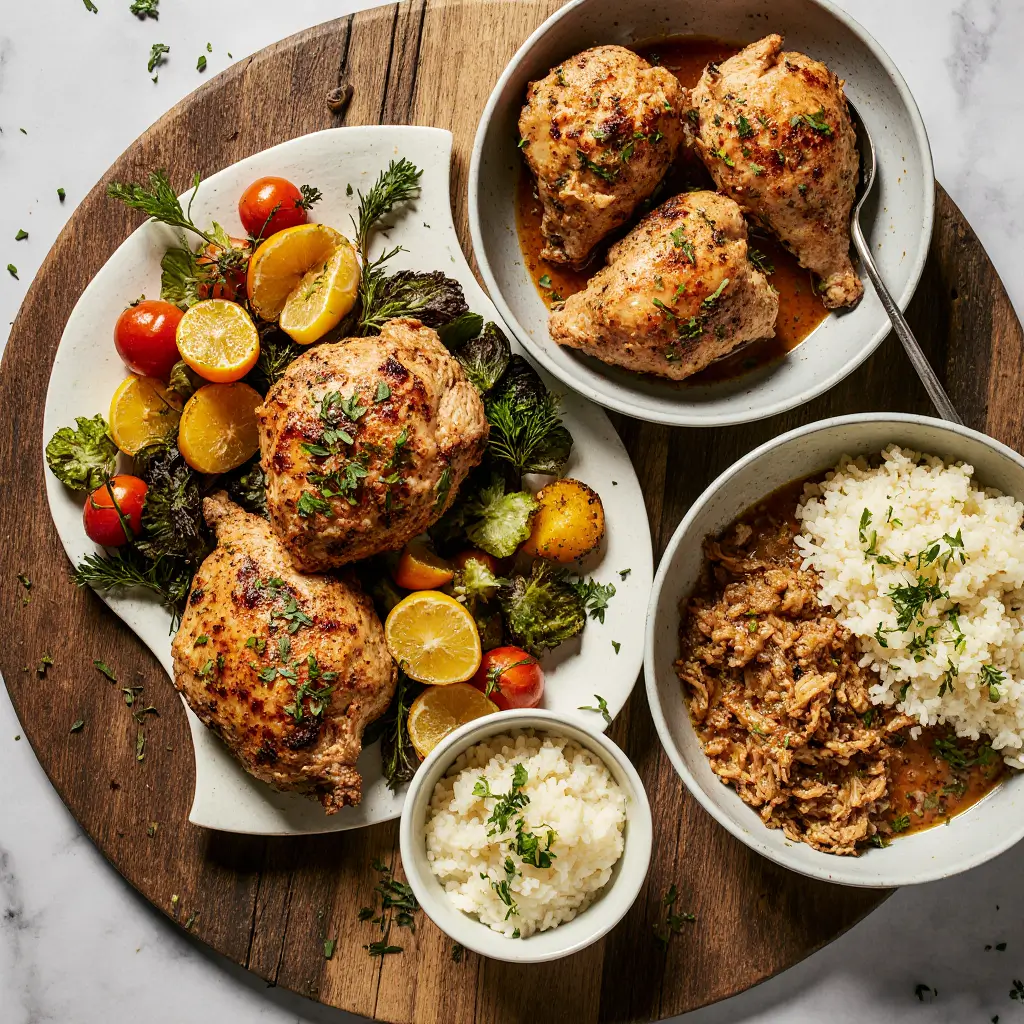 Crockpot chicken recipe step by step tutorial showing ingredient prep seasoning layering slow cooker cooking techniques for tender chicken"