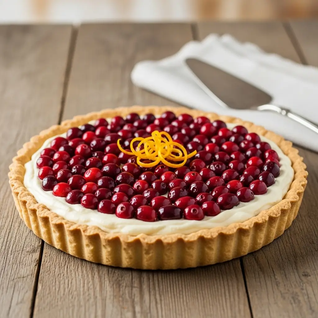 Cranberry-Orange Tart with Almond Cream Filling