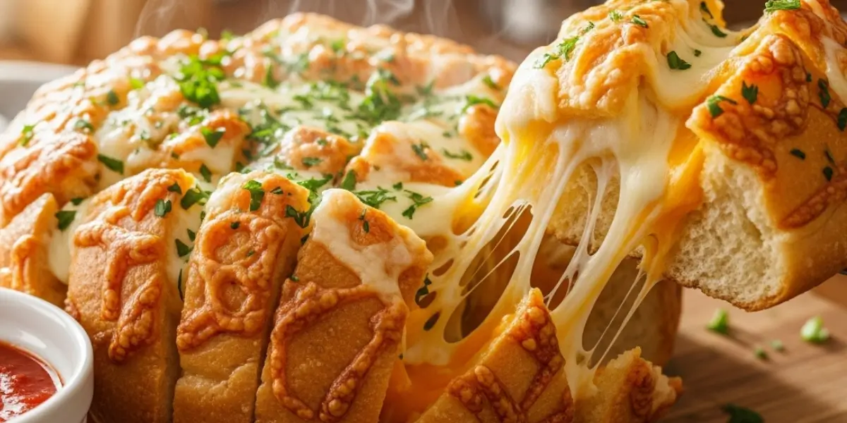 Cheesy Garlic Pull Apart Bread Servings Soft, Buttery, and Loaded with Cheese